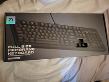 Atrix Full Size Membrane Keyboard Wired Gaming For PC Xbox PlayStation Switch picture