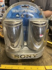 Sony SRS-A27 Desktop Speakers Vintage 3.5mm Audio Input CD MD Walkman Computer picture
