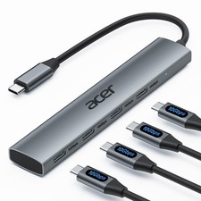 USB C Hub, 10Gbps Type C Splitter with 4 USBC 3.2 Port, High Speed Type C Mul... picture