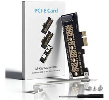PCIe x1 M.2 NVMe SSD Adapter, M-Key, PCIe 3.0/4.0, Low Profile & Full PCIE-X1 picture