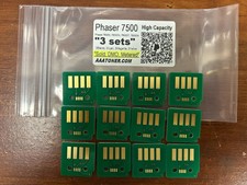 12 x Toner Chip for Xerox Phaser 7500, 7500N, 7500DN Refill (1439 - 1436 USA) picture