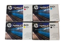 HP 843C PageWide XL Ink 400ml CMYK Set of 4 Brand New OEM Sealed  picture