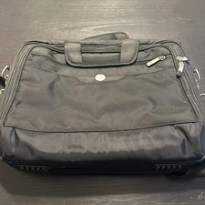Dell Black Nylon Laptop Briefcase Messenger Bag Shoulder Strap Professional Work picture