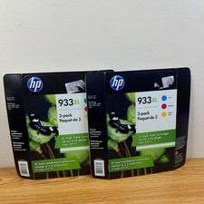 HP 933XL DJ865BN 3 Pack Tri Color Ink Cartridges EXP Lot of 2 picture