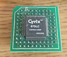 Cyrix 87DLC Cx87DLC-33QP 33MHz QFP-80 PGA-68 Adapter Co-Processor CPU Vintage picture