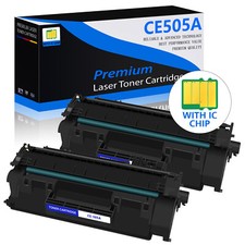2PK Black CE505A 05A Toner Cartridge for HP LaserJet P2035 P2035n P2050 P2055 picture