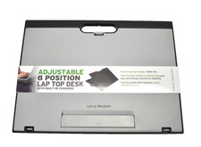 Mind Reader Adjustable 8 Position Laptop Desk w Built In Cushions Gray/Black picture