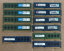 Kingston 2GB Crucial 4GB Elpida Micron2GB Hynix 1GB Desktop Memory RAM LOT OF 11 picture
