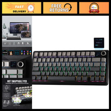 Wireless Mechanical Gaming Keyboard, 75% Layout, TFT Screen, Hot Swappable, RGB picture