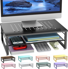 Desk Organizers and Accessories, 2-Tier Metal Monitor Stand Riser, Desk Organize picture