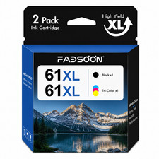 61XL Ink 2PK BK/Tri-Color With Chip High Yield Fits ENVY 4500 4501 5530 5531 2PK picture
