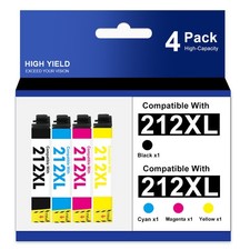 4x High Yield Ink compatible for Epson 212XL Workforce XP-4100 WF-2850 Printer picture