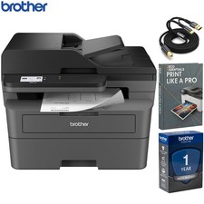 Brother Wireless Monochrome All-in-One Laser Printer with Guide & Printer Cable picture