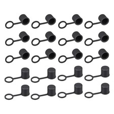 20pcs Silicone BNC-B Anti-Dust Stopper Cap Cover for Female Jack Black picture
