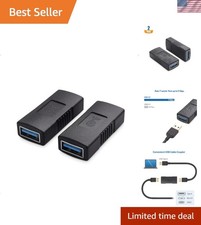 2-Pack USB 3.0 Coupler Black Gold Compact picture