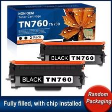 FADSOON® 2x TN770 TN760 TN730 Toner With Chip For Brother MFC-L2750DW L2710DW  picture