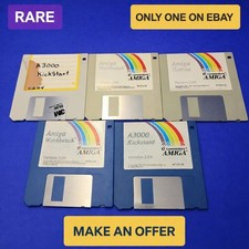 Commodore Amiga A3000 Kickstart Workbench 2.04 System Disks 5 Disk Lot Rare picture
