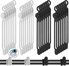 40 bridas de silicona reutilizables para cables, correas ajustables, organizador picture