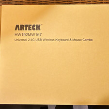 Arteck HW192MW167 2.4G USB Wireless Keyboard & Mouse Combo Black + Cable picture