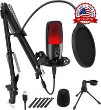 Micrófono USB Para Juegos Para PC, Micrófono De Condensador Con Brazo Articulado picture