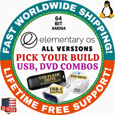 ELEMENTARY OS 8.1.1 PANTHEON 64-BIT AMD64 INSTALLER DVD/USB COMBO MAC/PC picture