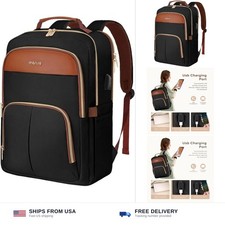 MOSISO Laptop Backpack for Women, 15.6 inch Laptop Bag with USB Charging Port... picture