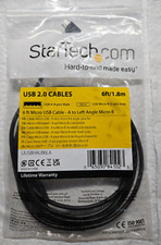 StarTech 6ft. Micro USB Cable-A to Left Angle Micro B USB 2.0 (UUSBHAUB6LA) picture