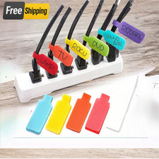 20Pcs Reusable Cable Ties Multi Colour Wire Organiser Cord Labels Straps picture