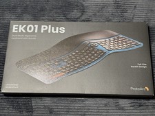 ProtoArc EK01 Plus Ergonomic Split Bluetooth Keyboard USB Wireless Backlit Blue picture