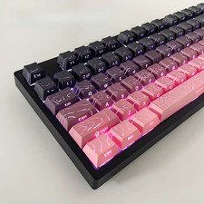 Gradient Side Print PBT Keycaps Shine Through Cherry Profile 133 Keys Purple picture