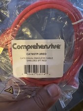 10 Comprehensive CAT6-3RED Cat6 3ft Red Snagless Cable Shielded 550MHz Ethernet picture