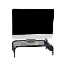 MIND READER MONITOR STAND, VENTILATED LAPTOP RISER, DESKTOP ORGANIZER, -  BLACK picture
