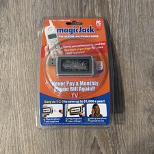magicJack A921 Home Phone Adapter USB 2.0 Silver w/ Voicemail Caller ID picture