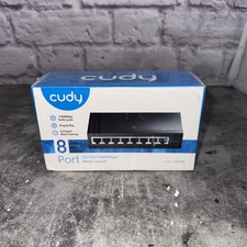 Cudy GS108 8-Port Gigabit Ethernet Unmanaged Switch, Desktop, Fanless, Plug and picture