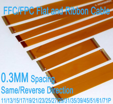 FFC/FPC 0.3mm Spacing 11P~71P Flat and Ribbon Cable LVDS MIPI LCD 6cm~20cm picture