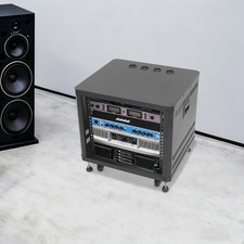 9U Rolling Server Rack with Locking Doors and Cable Management Ports picture
