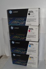 HP 507A Toner Cartridge Set Color LaserJet CE400A CE401A CE402A CE403A (#3848) picture