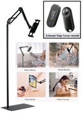 Tablet Floor Stand Metal Base Adjustable Arm iPad Galaxy Tab Kindle +Page Turner picture
