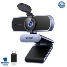 4K Webcam 8MP Ultra HD 30fps USB Dual Microphone Privacy Cover Auto Focus Gray picture