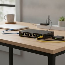 Reliable 8-Port Ethernet Switch with Silent Operation for Seamless Connectivity picture