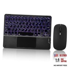 Ultra-Slim Bluetooth Keyboard with Built-in Touchpad and Mouse Portable black picture