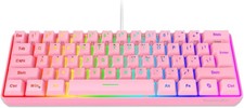 60% Wired Gaming Keyboard 61 Keys RGB Backlit Ultra-Compact Small for PC Mac picture