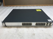 Cisco Catalyst WS-C3750G-24TS-S1U V03 24-Port Gigabit Layer 3 Switch w/ Rack Ear picture