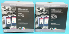 Lot of 2 - Office Depot Lexmark 32/33 Black, Tricolor Ink Cartridges Combo Packs picture