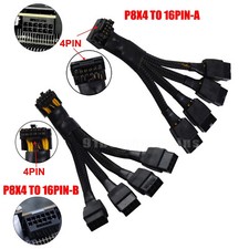 For GPU RTX4090 RTX4080 4X8 Pin PCI-E to 16 Pin Card Cable 12VHPWR Connector  picture