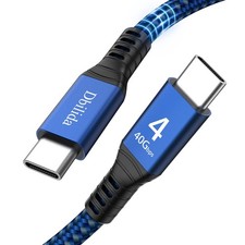 Dbilida Thunderbolt 4 Cable 1.6FT Compatible, 240W, 40Gbps, 8K 1.6Feet, Blue picture