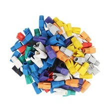 RJ-45 Strain Relief Boots RJ45 Boots Plastic Network Wire,100 PCS CAT6A, CAT7 picture