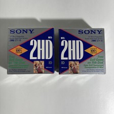 Lot Of 2 Sony 2MB 3.5” Micro Floppy Disks Qty 20 + Golf Game. 1 Sealed 1 Open H1 picture