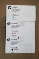 3 Cosmetic OEM HP LaserJet CP4025 CP4525 CMK Toners CE260XC, CE261AC, CE263AC picture