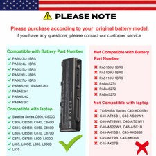 Pa5024u-1BRS Pa5023u-1BRS Battery For Toshiba Satellite Pa5026u-1BRS Pa5025u-1BR picture